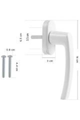 Pvc Pimapen Pencere Kolu Balkon Sürme Kapı Kolu 10 Adet Siyah