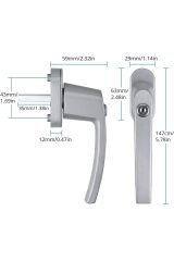 Std Anahtarlı Kilitlenebilir Alüminyum Pvc Pimapen Kolu Açık Kahverengi