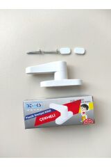 Pvc Kapı Pencere Pimapen Çocuk Emniyet Kilidi Hırsız Güvenlik Mandalı PLASTİK 10 Adet Beyaz