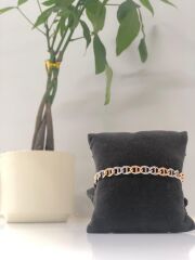 Xuping Silver-Rose Gold Çift Renk Bileklik