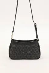 Siyah Petek Desen Omuz Çantası