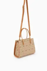 Petek Baskılı Üç Gözlü El Çantası