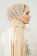 Gold Renk Geçişli Abiye Kehribar Şal