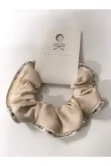 Saten Kenarları Taş İşlemeli Kadın Toka