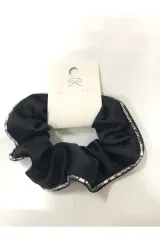 Saten Kenarları Taş İşlemeli Kadın Toka