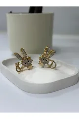 Taşlı Minimal Tavşan  Metal Toka