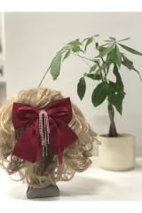 Saten Taşlı Fiyonk Kıskaçlı Toka