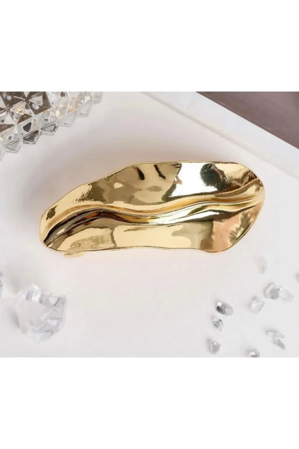 Yaprak Model Gold Metal Toka