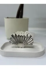 Midye Model Gümüş Mandal Toka