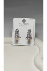 Xuping Rose Gold Zirkon Taşlı Çelik Küpe