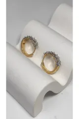 Xuping Rose Gold Zirkon Taşlı Çelik Küpe