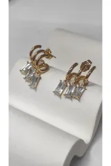 Xuping Rose Gold Zirkon Taşlı Kadın Çelik Küpe