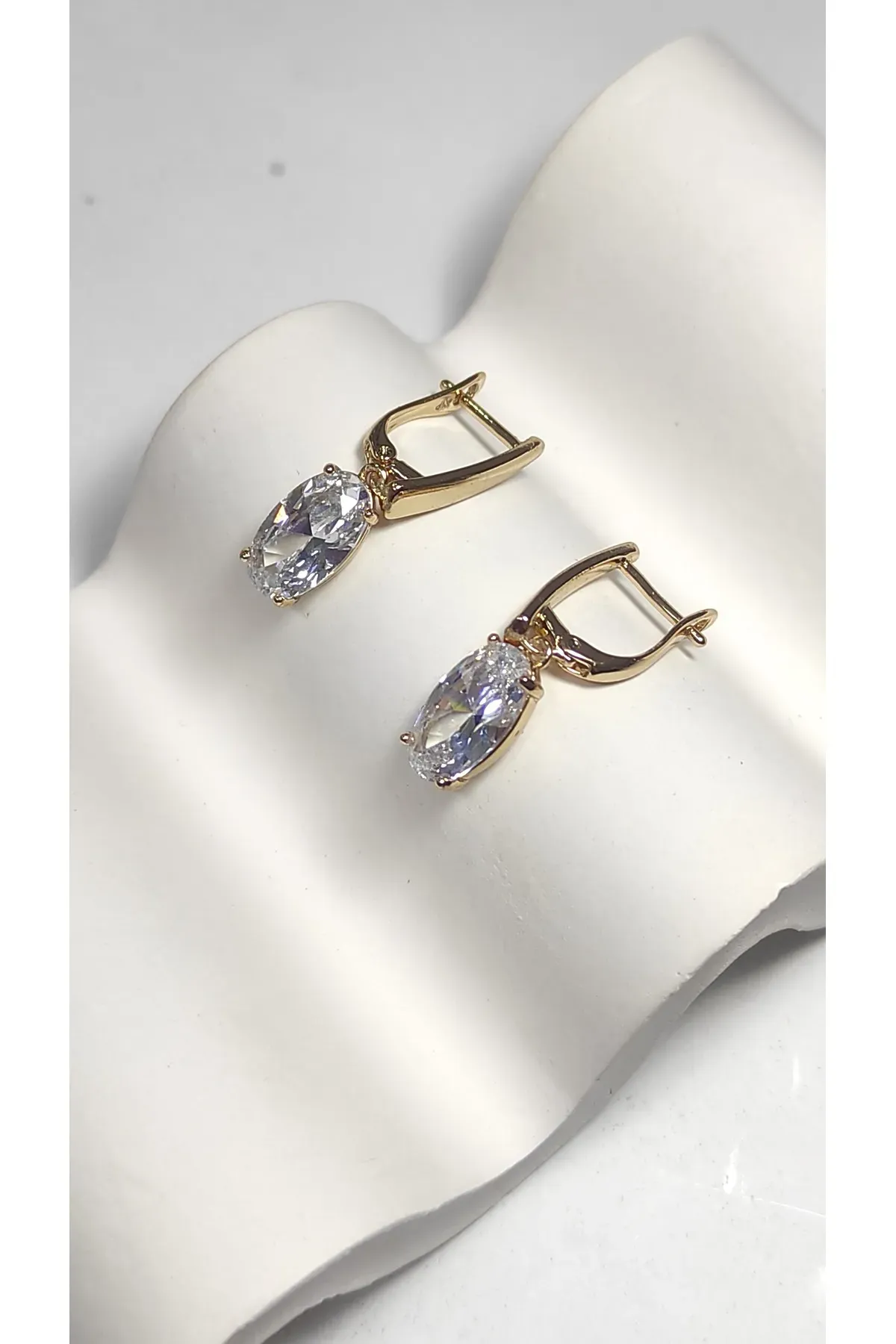 Xuping Rose Gold Zirkon Taşlı Halka Kadın Küpe