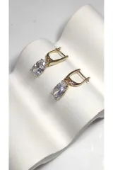 Xuping Rose Gold Zirkon Taşlı Halka Kadın Küpe