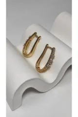 Xuping Rose Gold Zirkon Taşlı Kadın Çelik Küpe