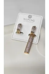 Xuping Rose Gold Zirkon Taşlı Kadın Çelik Küpe