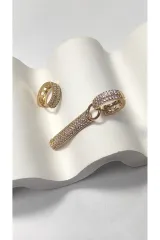 Xuping Rose Gold Zirkon Taşlı Kadın Çelik Küpe