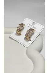 Xuping Rose Gold Zirkon Taşlı Halka Kadın Küpe