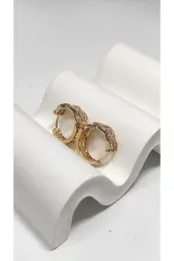 Xuping Rose Gold Zirkon Taşlı Halka Kadın Küpe
