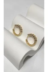 Xuping Rose Gold Zirkon Taşlı Halka Kadın Küpe