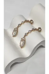 Xuping Rose Gold Zirkon Taşlı Kadın Küpe