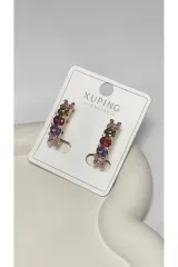 Xuping Rose Gold Zirkon Taşlı Halka Kadın Küpe