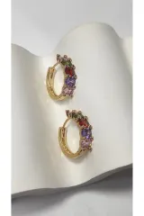 Xuping Rose Gold Zirkon Taşlı Halka Kadın Küpe