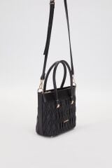 Siyah Baklava Desen El Çantası