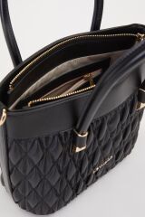 Siyah Baklava Desen El Çantası