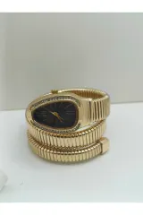 Yılan Model Kol Saati Gold