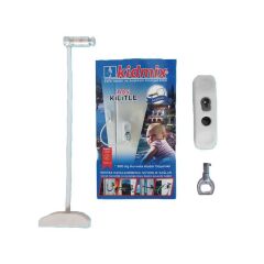 Kidmix Çelik Halatlı Pvc Kapı Pencere Emniyet Hırsız Çocuk Güvenlik Kilidi 10 Adet Beyaz