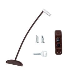 Kidmix Çelik Halatlı Pvc Kapı Pencere Emniyet Hırsız Çocuk Güvenlik Kilidi 50 Adet Koyu Kahverengi