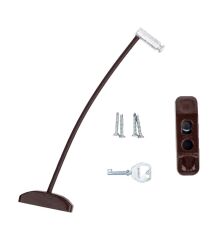 Kidmix Çelik Halatlı Pvc Kapı Pencere Emniyet Hırsız Çocuk Güvenlik Kilidi 100 Adet Beyaz Koyu Kahverengi