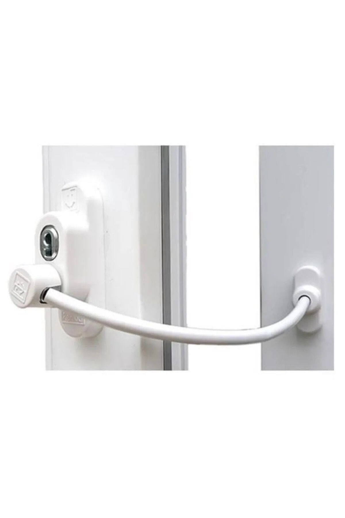 Penkid Çelik Halatlı Kablolu Pvc Pencere Emniyet Çocuk Güvenlik Kilidi 5 Adet Beyaz