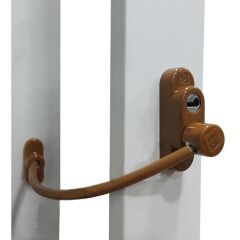 Penkid Çelik Halatlı Kablolu Pvc Pencere Emniyet Çocuk Güvenlik Kilidi 5 Adet Açık Kahverengi