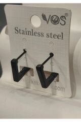Stainless Steel Erkek Desenli ve Sallantılı Çelik Küpe
