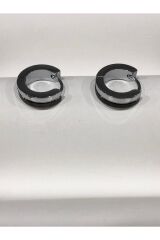 Stainless Steel Erkek Desenli ve Sallantılı Çelik Küpe