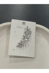 Bijuteri Gümüş - Gold Taşlı Metal Kadın Küpe Jewelry
