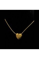 Paslanmaz Çelik Gold Taşlı İncili İşlemeli - Desenli Kadın Kolye