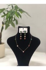Stainless Steel Özel Gün Hediyelik Çelik Kolye Küpe  Setleri