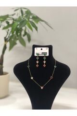 Stainless Steel Özel Gün Hediyelik Çelik Kolye Küpe  Setleri