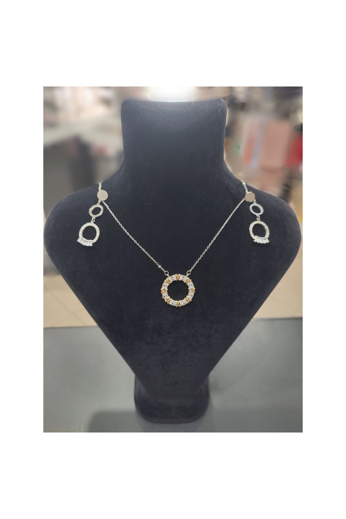 Stainless Steel Özel Gün Hediyelik Çelik Kolye Küpe  Setleri