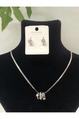 Stainless Steel Özel Gün Hediyelik Çelik Kolye Küpe  Setleri