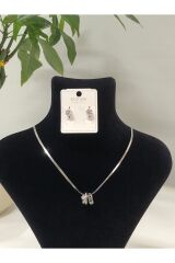 Stainless Steel Özel Gün Hediyelik Çelik Kolye Küpe  Setleri